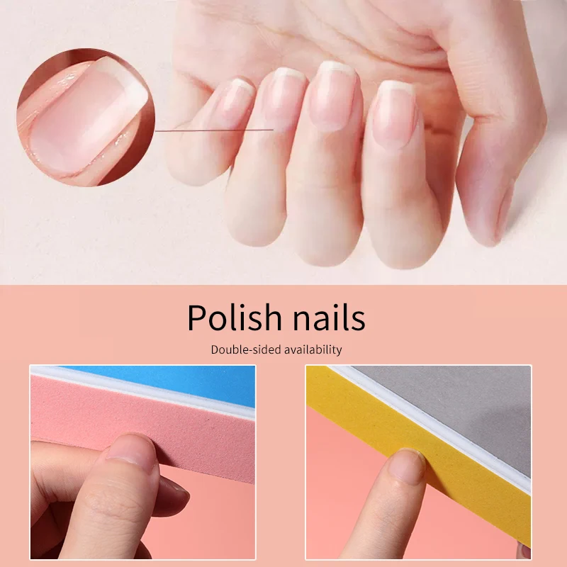 LMLTOP Custom Logo 4-Sided Polishing Pumice Nail File 9017 for Nail Art & Beauty Salon Use Nail Care Buffer with Custom Design