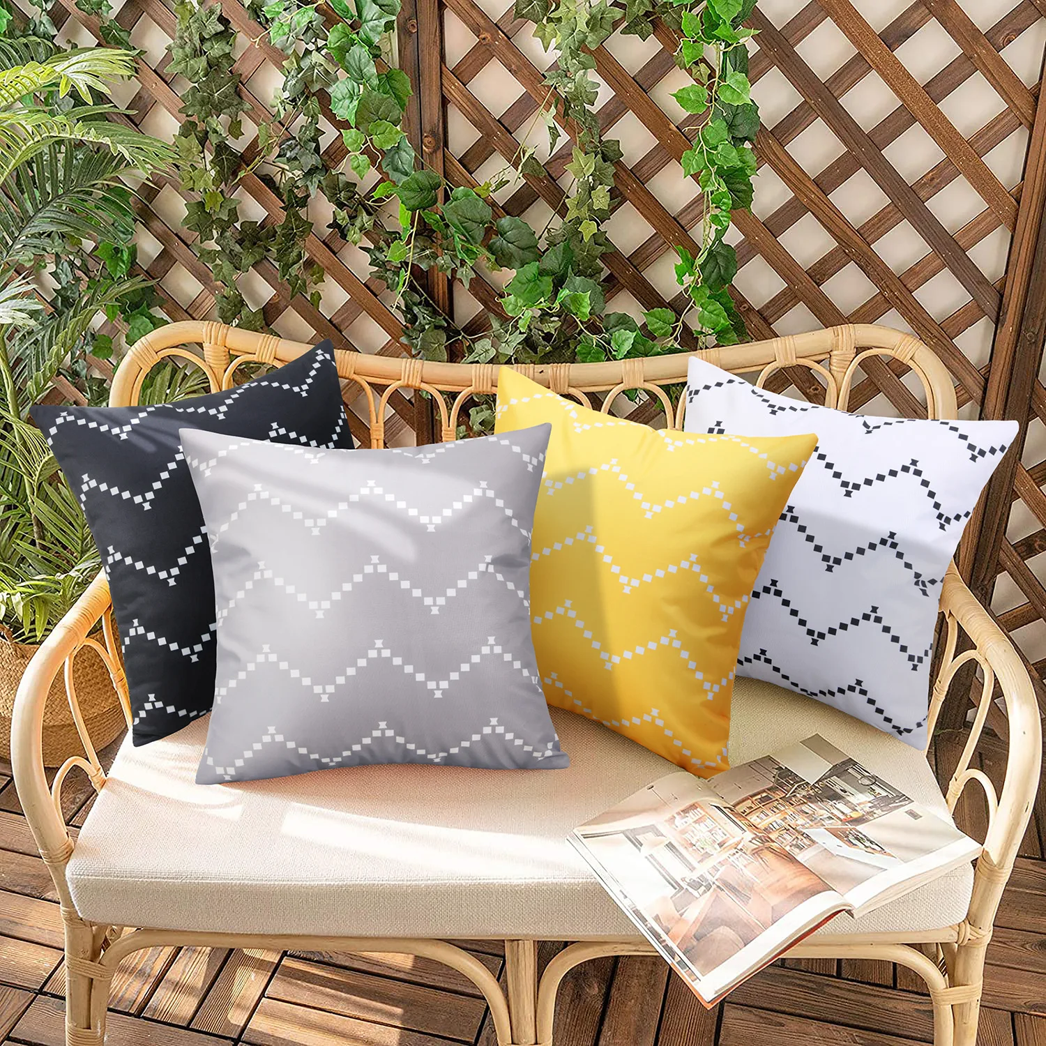 Top Quality Square Outdoor Cushion Waterproof Style Pillow Cover with Floral and Geometric Patterns for Camping manufacture