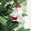 Scroll santa claus - resin small hanging ornament