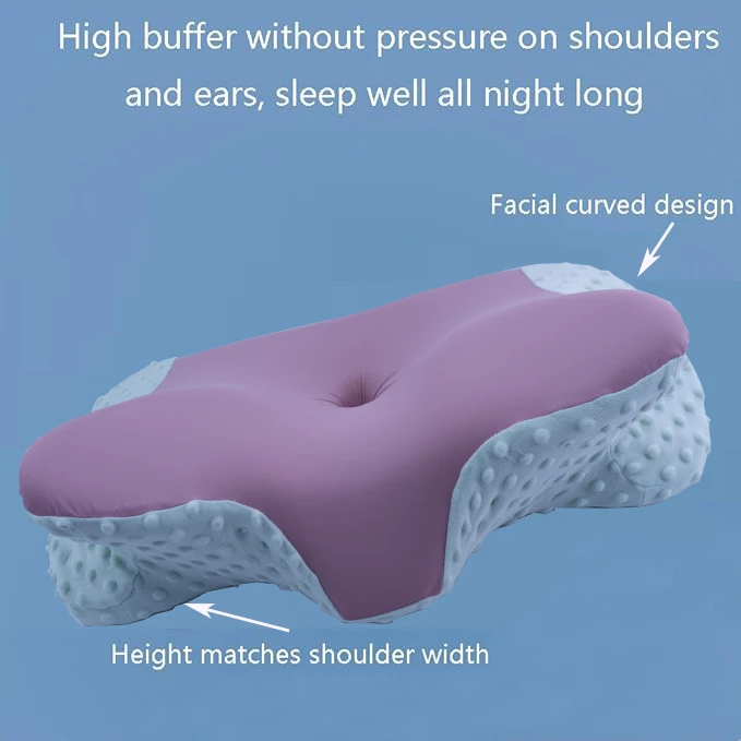 Cervical Butterfly Wedge Slow Rebound Memory Foam Bed Pillow Custom Ergonomic Memory Foam Pillow Noise Reduction for Sleeping