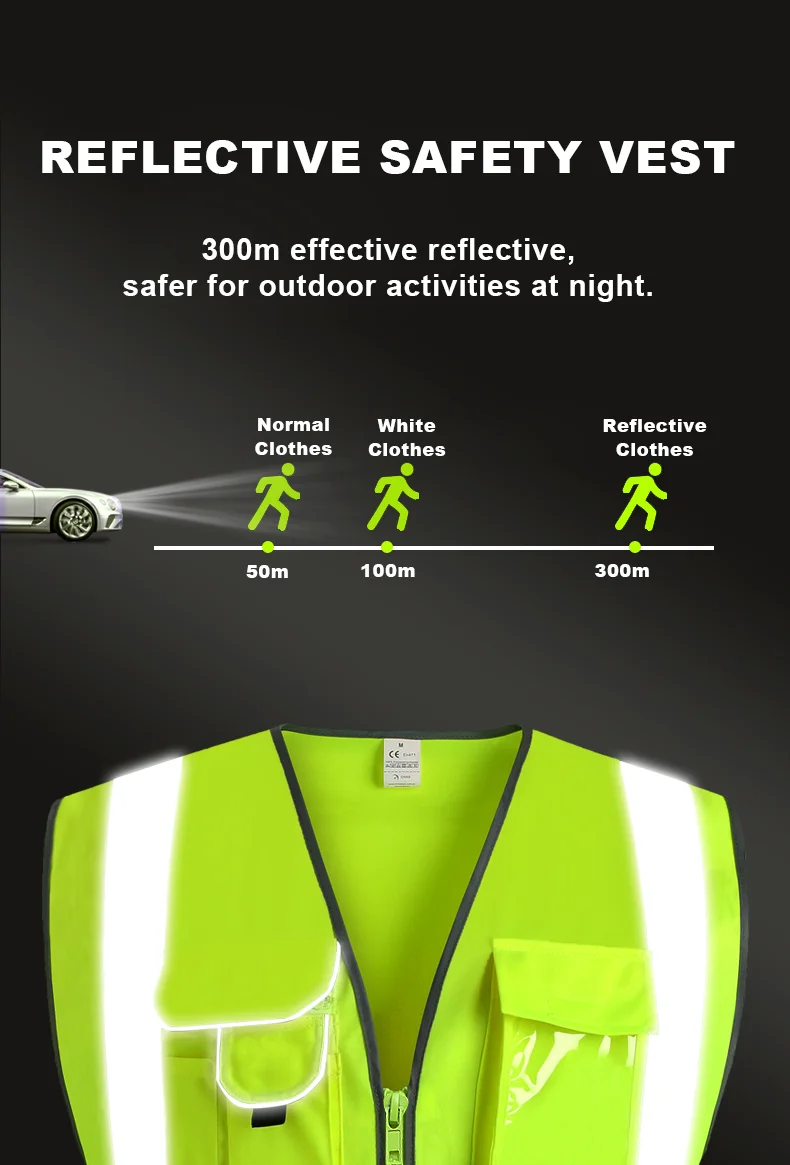 Multi Colors Multi Pockets Tactical High Visibility Reflective Utility