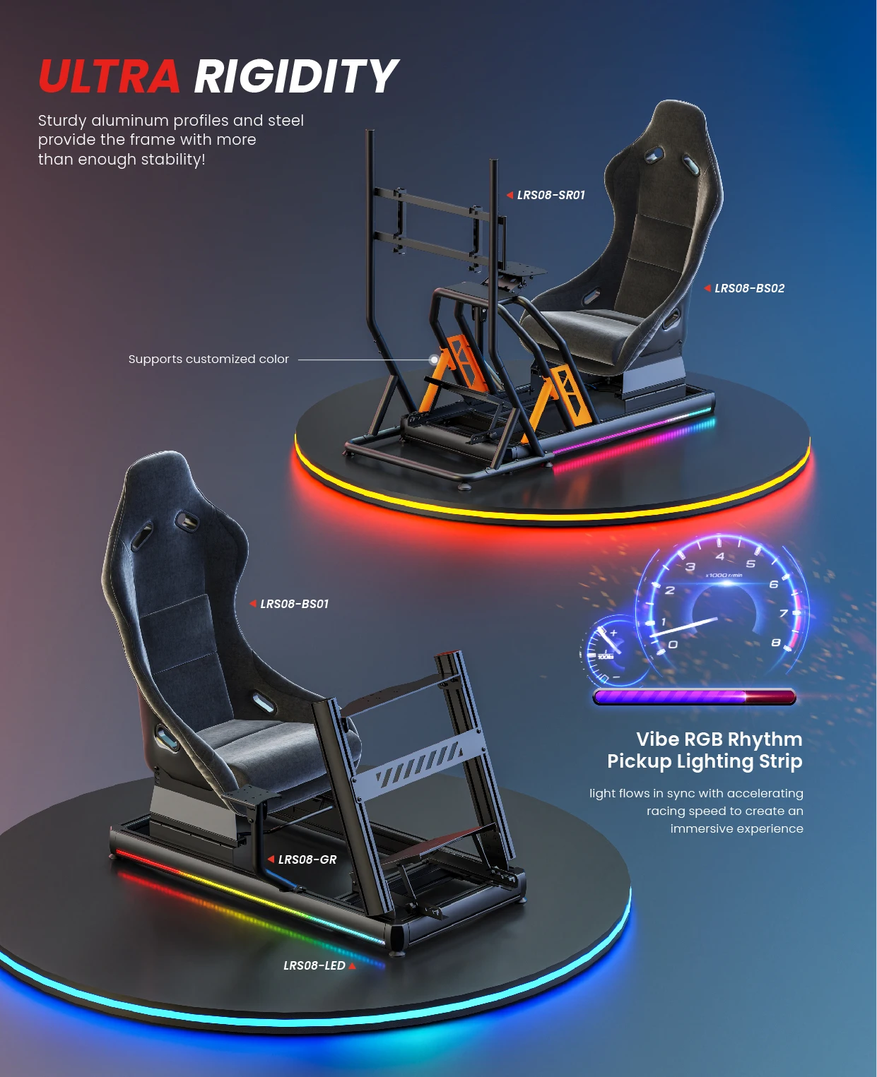 Aluminum Racing Simulator Cockpit Rig for PC, PS4, PS5, Xbox ...