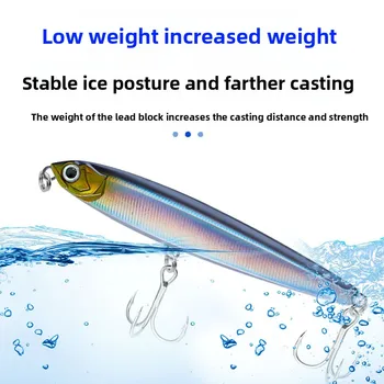 Factory Wholesale Long-Range Submersible ABS Plastic Bait Ghost Fly Lure with Three-Hook Blood Groove Hooks – Hard Lure – view 4