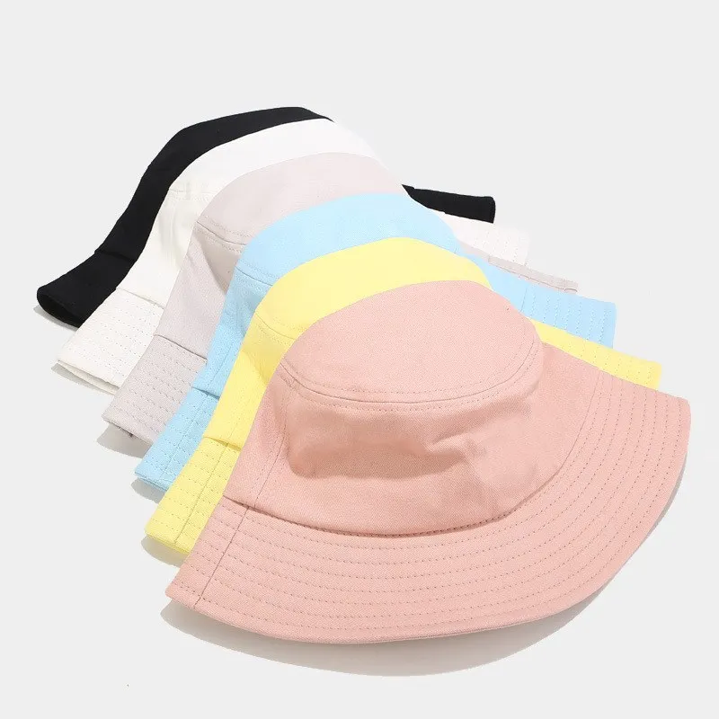 Fashion Solid Color Embroidery Outdoor Foldable Flat Top  display picture 2