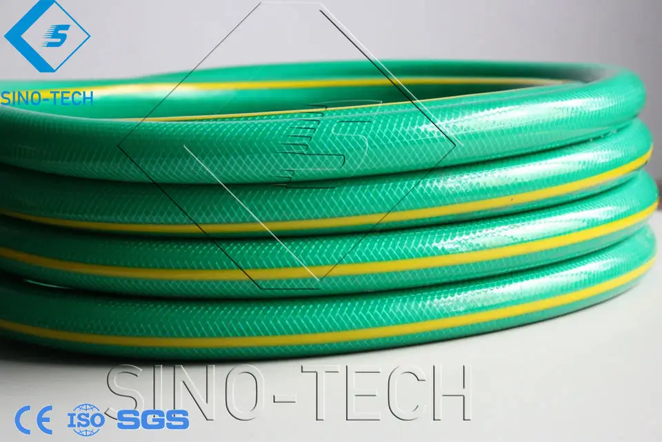Double Layers Three  Colors PVC Garden Hose Making Machinery Fiber Soft Tube Extrusion Line