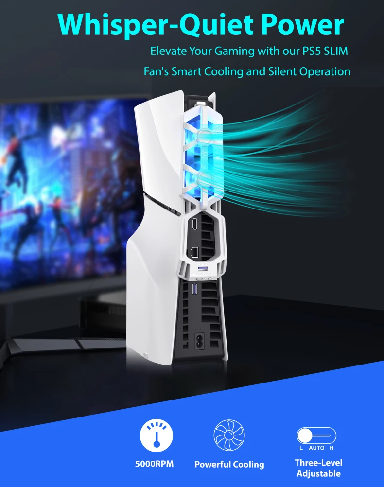 Honcam Rgb Light Fan Console Cooling Fan Automatic Temperature