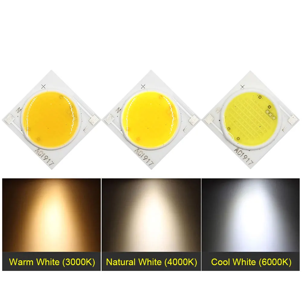 Driverless COB LED Chip for Sptolight Track Lights Downlight 3W 5W 7W 9W 12W 15W 20W 30W AC 220V 110V COB 17mm 11mm Diameter