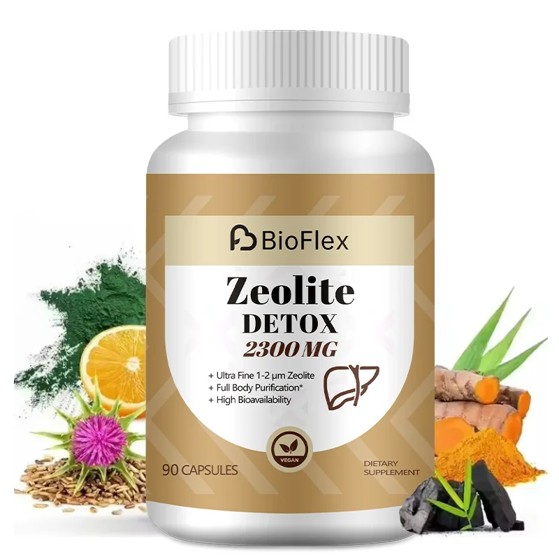 OEM Private Label Liver Herbal Health Supplement 2300mg Activated Charcoal Milk Thistle Extract Zeolite Detox Cleanse Capsules