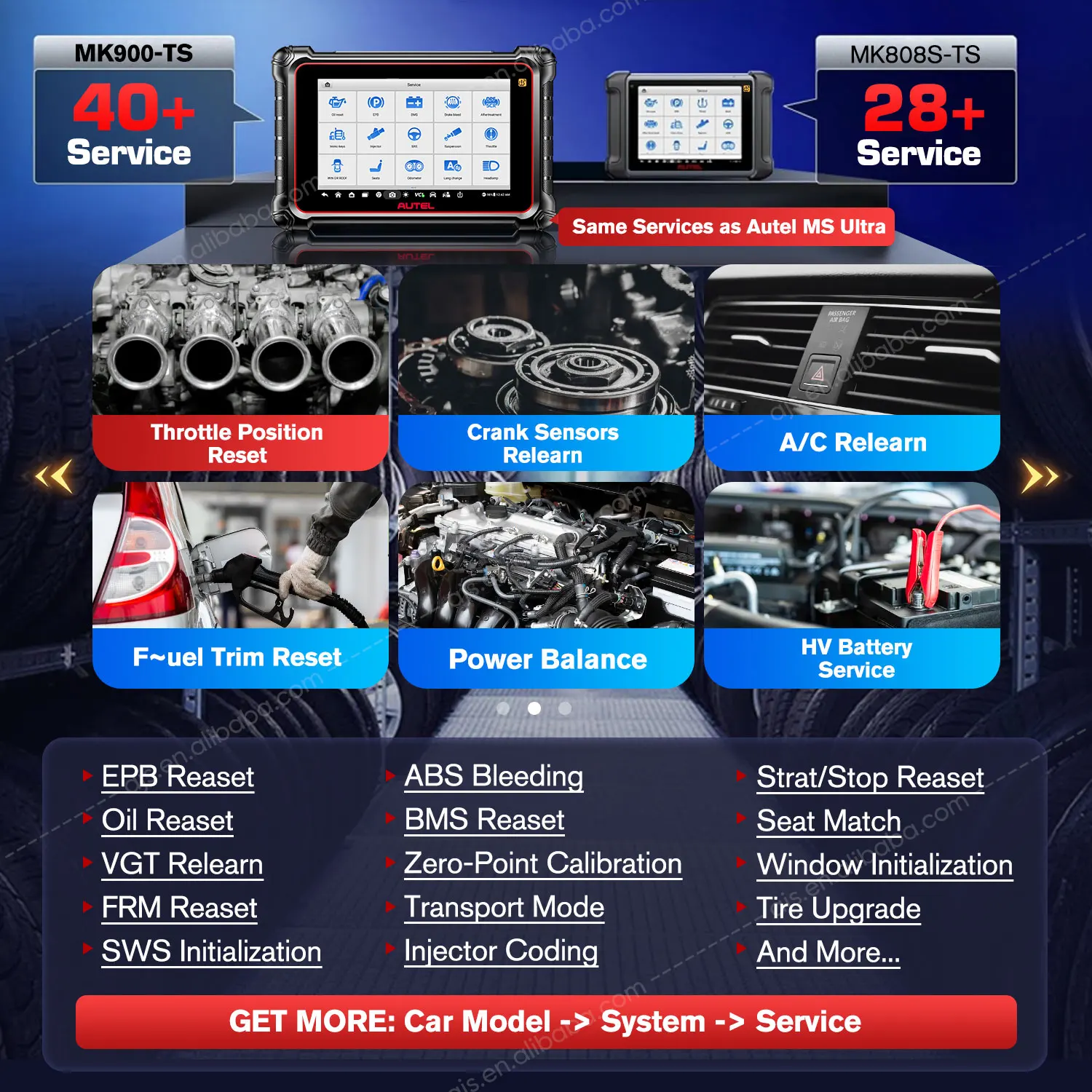 Autel MaxiCOM MK900 TS OBD2スキャナー｜車両診断ツール 4GB RAM 64GB ROM