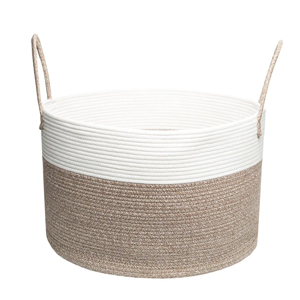 Корзина для хранения хлопковой веревки ежедневного корзина грязного белья детская ткань зонтик книги рубашки товары