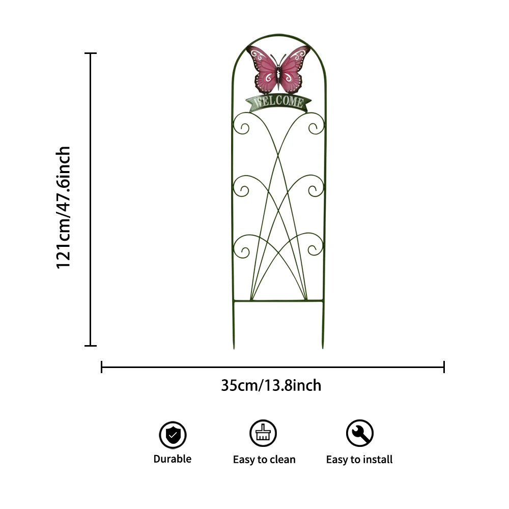 Home Fence Outdoor  Flower Climbing Plant Support Panel Metal Trellis 1