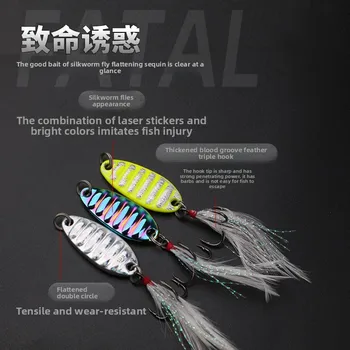 Wholesale Mouthfish Bait Lure Flat Vibrating Sequin Fishing Bait for Marlin Catfish Tilapia Blackfish Whitefish Bass 15g – Lure – view 4