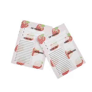 Custom Cute Strawberry A4 A5 A6 Tear off Notepad Undated Weekly Planner Memo Pad with Loose Leaf Feature