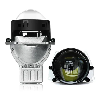 80W High Power Super Bright 3inch Dual Lens LED Car Headlight Cross-Border Supply Far Integrated 6000k Color Temperature New