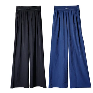 New Arrival Women's XL Yoga Pants Stylish Solid Pattern High Waist Quick Dry Elastic Waist Wide Leg All Match Feature Wholesale