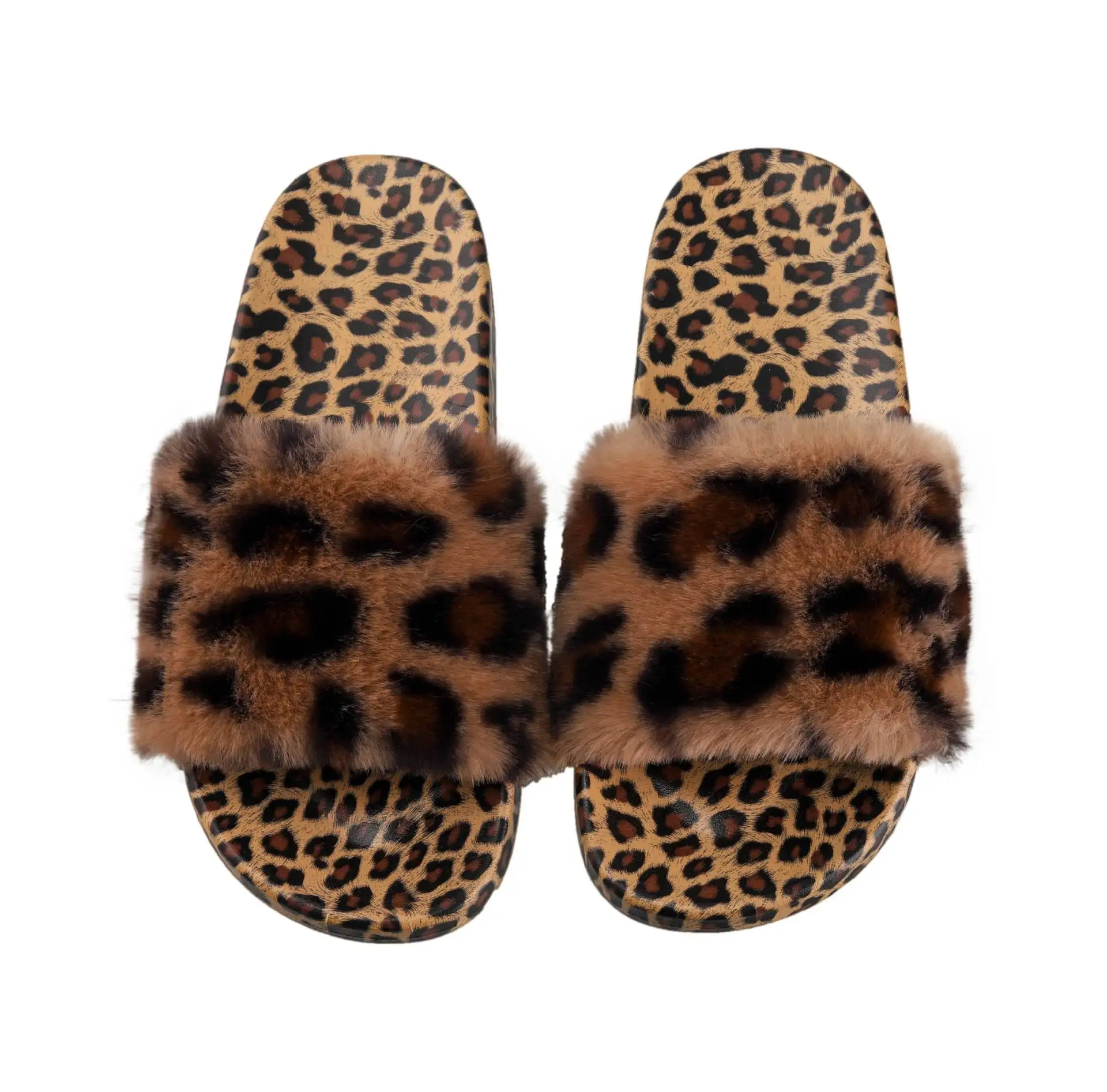 Leopard best sale fuzzy slides