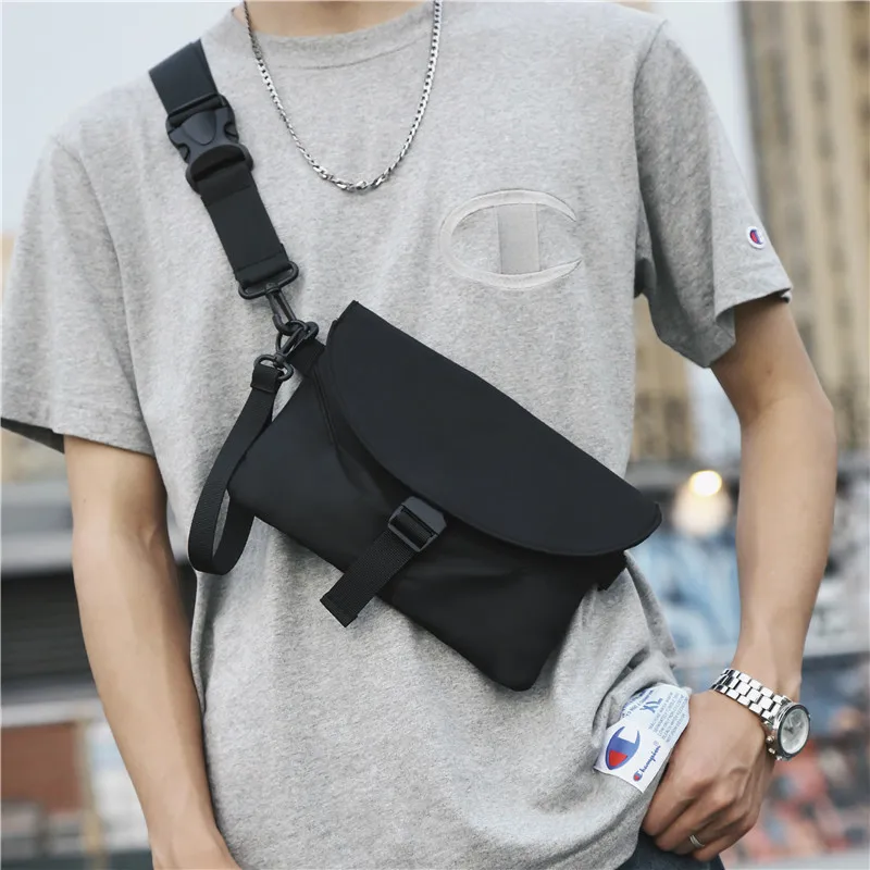 Crossbody Bag Men's Fashion Brand Hip Hop Boys' Small Body Bag Mini Chest  Bag Men's Summer Casual Shoulder Bag Women