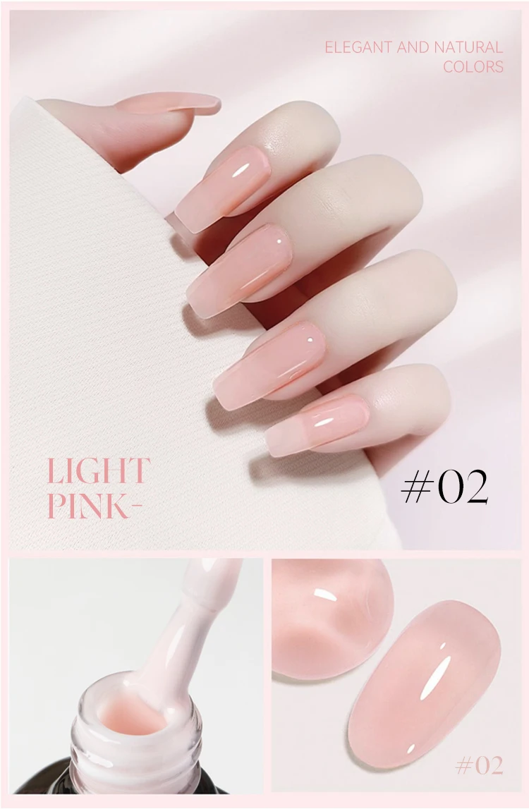 product vinimay nails supplies natural pink nude gel polish set 12 colors 2 in 1 rubber base gel nail polish pink light gel color set-5