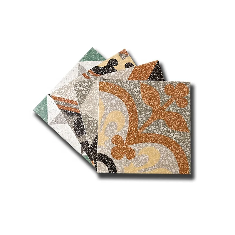Pattern Terrazzo Tile Home 250x250 Non-skid Floor Aisle Geometric Tile Wholesale
