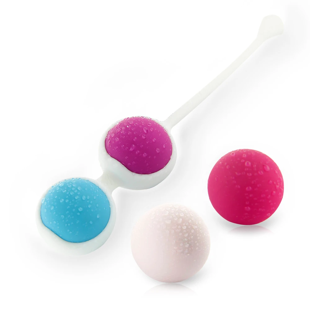 Free Custom Box - Sexual Health High Quality Silicone Waterproof Jiggle Medical Silicone Kegel Exercise Ball