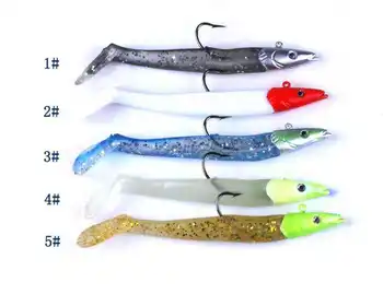 Free Shipping Lead Head Jig Bottom Bait Soft Plastic Fishing Lure for Ocean Boat Fishing Bass/Perch & Carp 19g 11cm – Soft Lure – view 5
