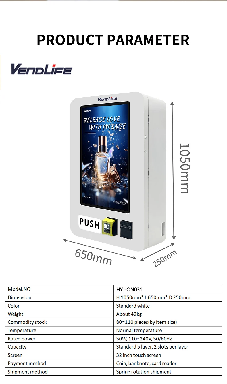 Self Service Wall Mounted Snack Vending Machine - Full Automatic Condom ...