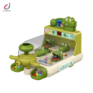 Chengji Children Educational Toy Rubber Marbles Shooting Game Machine  Breakthrough Scoring Target Pinball crocodile Table Game