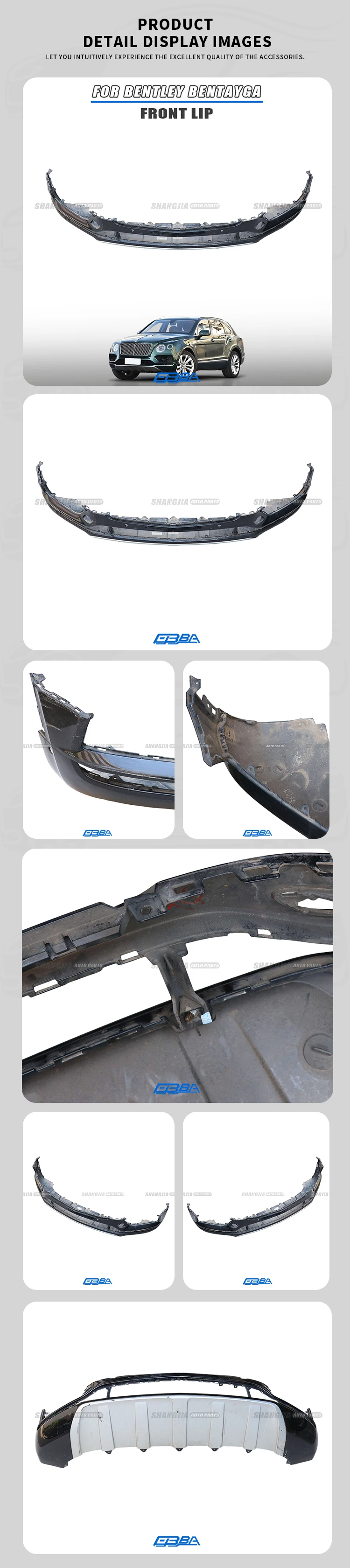 Wholesale Car Accessories ABS Plastic Car Front Bumper Lip For Bentley Bentayga Used Original details