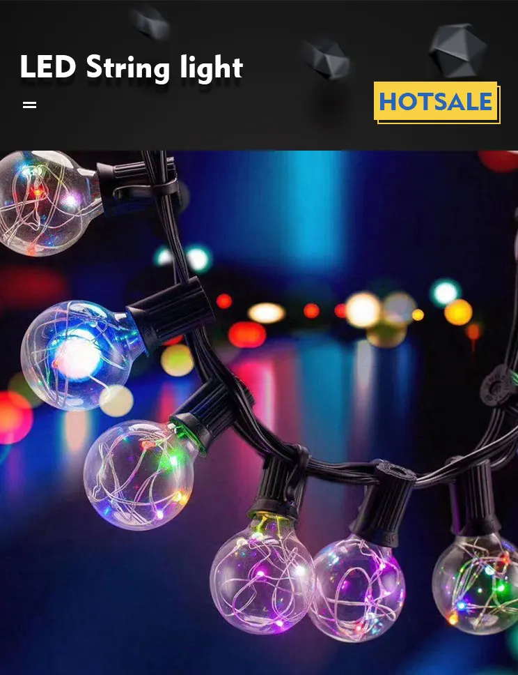 Multi Color Changing Patio Lights Led Outdoor 25 Edison Bulb Lantern