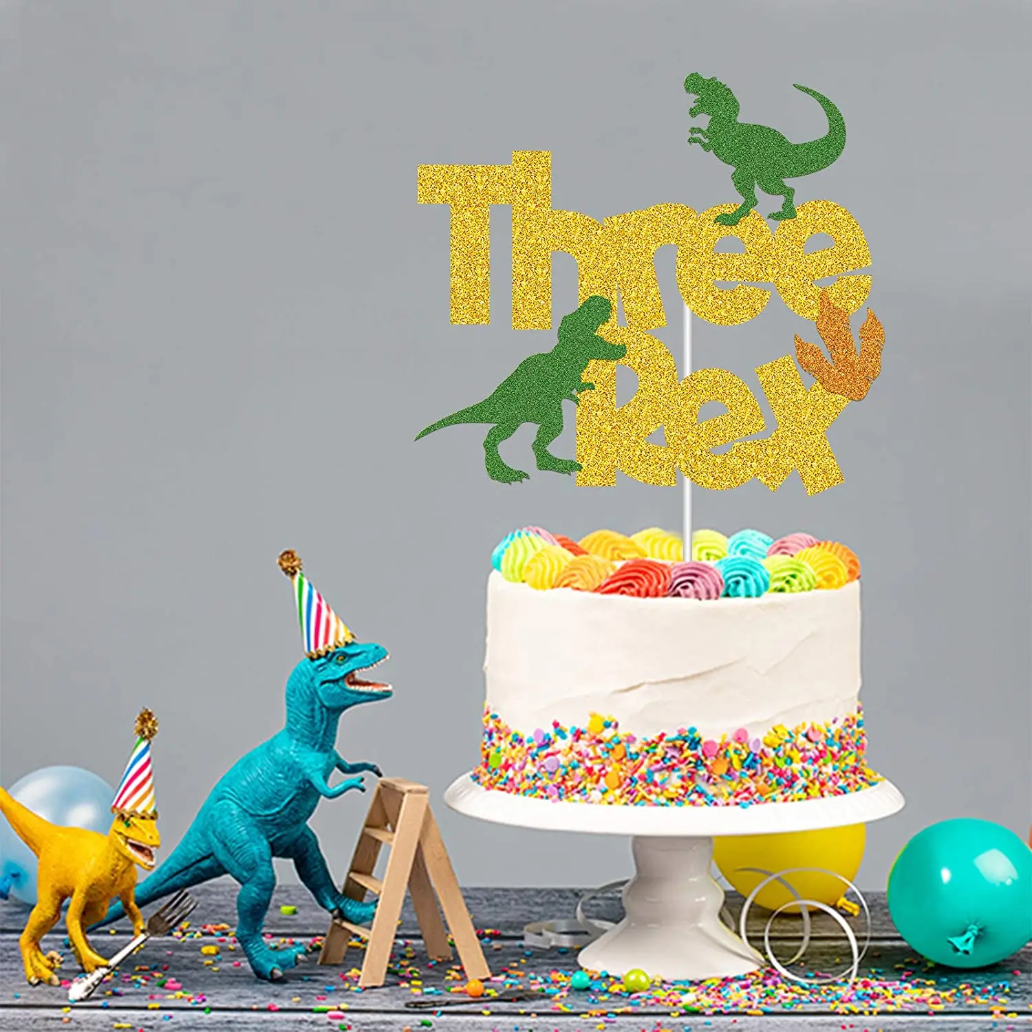 THREE REX TREX Cake Topper | Timber Tinkers