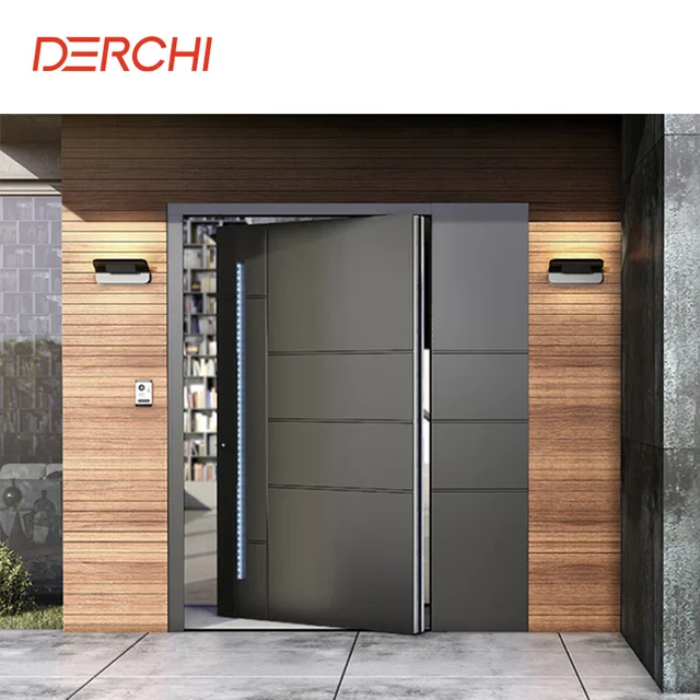 Residential Project Europe Aluminum Security Doors for Houses Exterior Front Villa Entry Doors