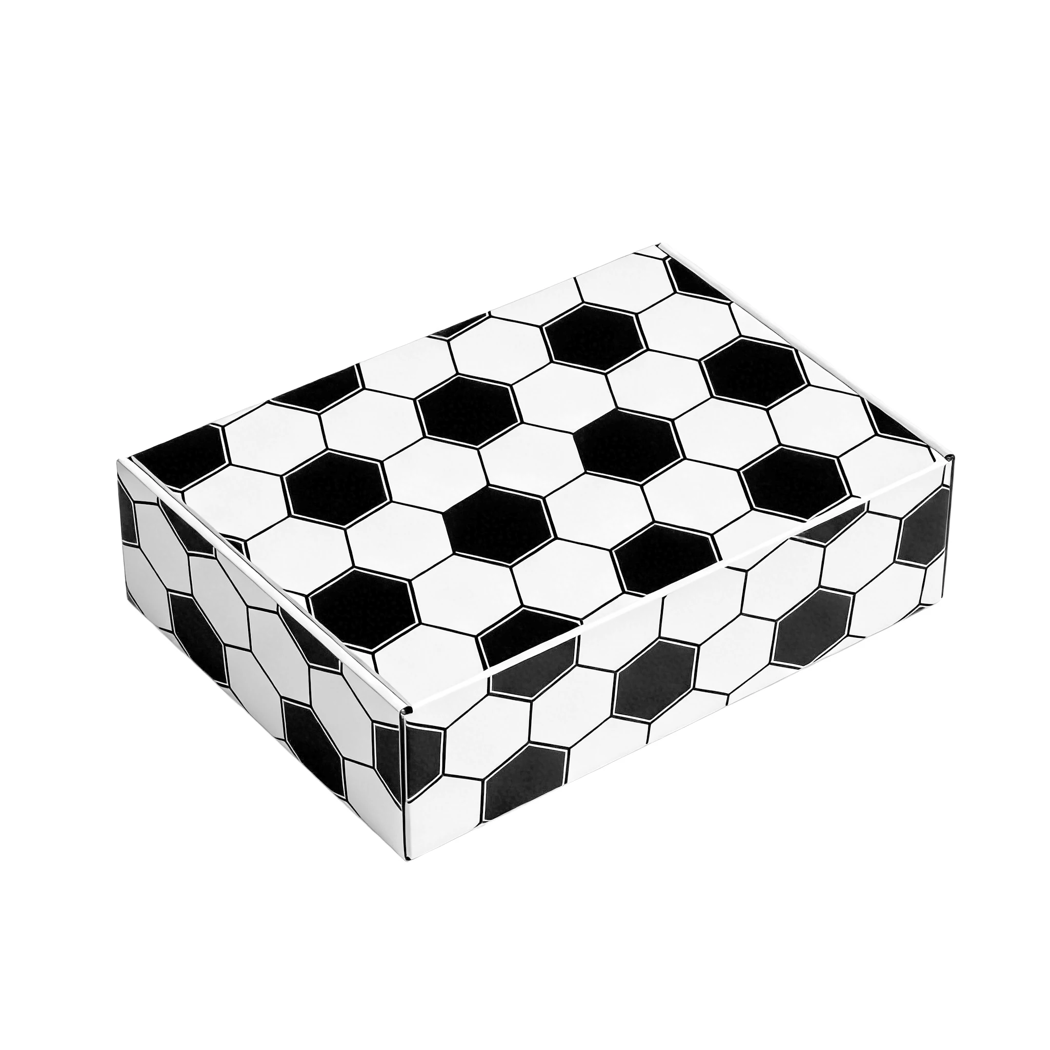 Custom Eco-friendly Corrugated Gift Packaging Boxes with Matt Lamination and Embossing Custom for Football Matches