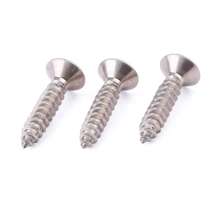 Factory price fastener M2-M8 stainless steel hex socket countersunk flat head self tapping screws