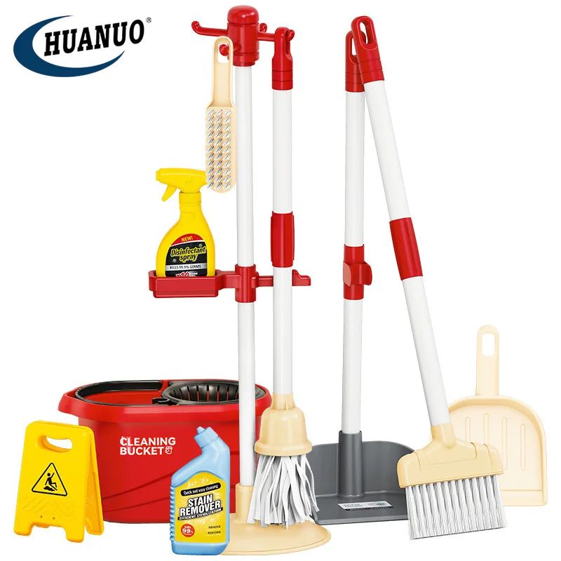 Hot Selling Cleaning Set for Toddlers Pretend Play Housekeeping Cleaning Toy Simulation Cleaning Tool Role Play Toys for Kids