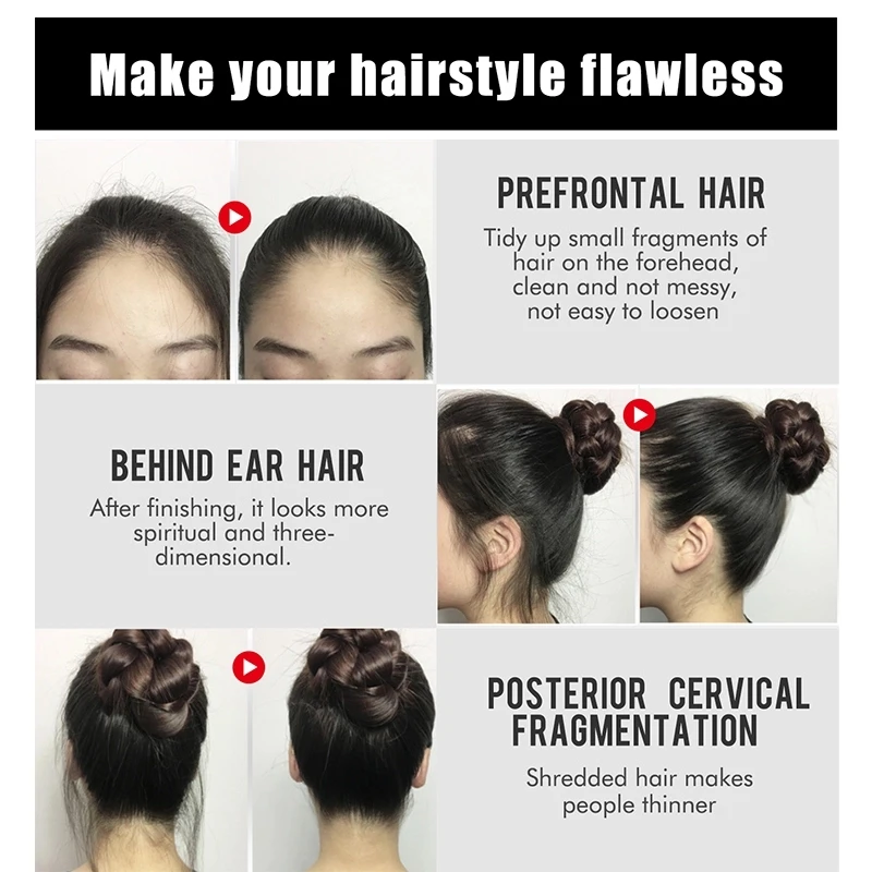 Haar-Finishing Sticks – 2 Stück, Transparent, Für Gebrochenes Haar & Pony, Nicht Fettig