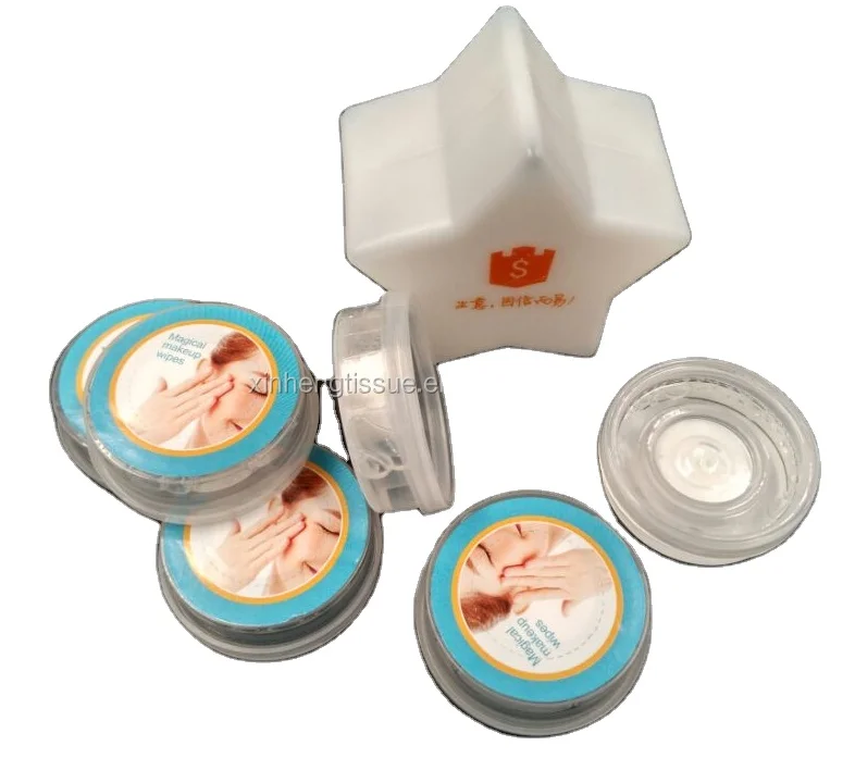 Wholesale OEM Customized Logo Magical Push Wet Wipes Compressed Wet Towel