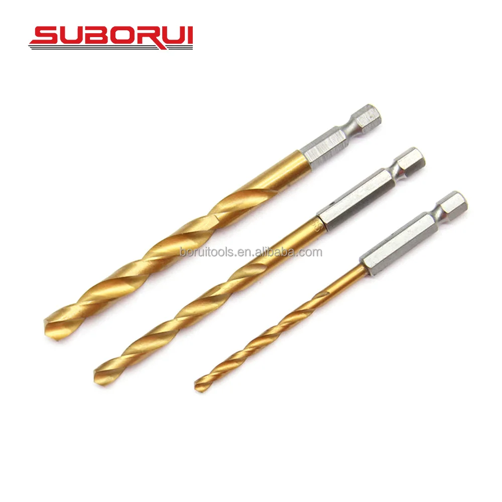Боруи Hss M35 Кобальт М2 HSS 4341 4241 Сверло по металлу ударное титановое 1/4 дюймов шестигранный хвостовик сверла для