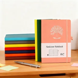 A5 Notebook With Elastic Strap High-Appearance Simple Student Diary Business Office Notepad Leather Cover Size A3 for Gift