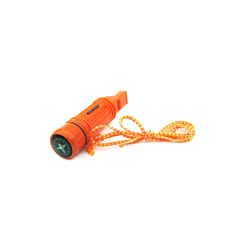 5-in-1 Survival-Pfeife Mit Kompass – Wasserdichter Behälter, Signalspiegel, Feuerstahl, Für Outdoor, Camping & Notfall