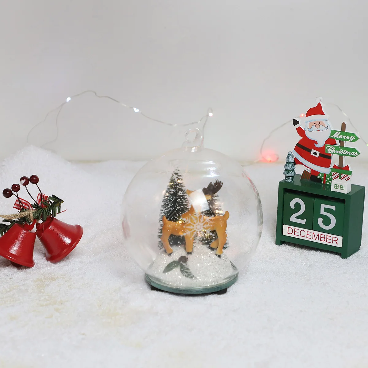 led hand painted clear hanging glass ball christmas tree globe ball christmas ornament glass bauble