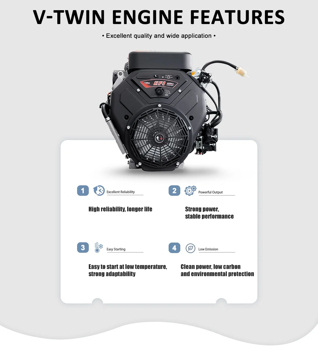 40HP Loncin EFI Twin Cylinders - Powerful & Efficient Engine 40HP Loncin EFI Twin Cylinders - Powerful & Efficient Engine