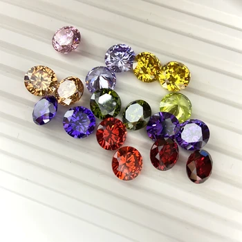 AAA Quality 3-12mm Cubic Zirconia Round Brilliant Cut Stones Loose Synthetic Cubic Zirconia Gemstone