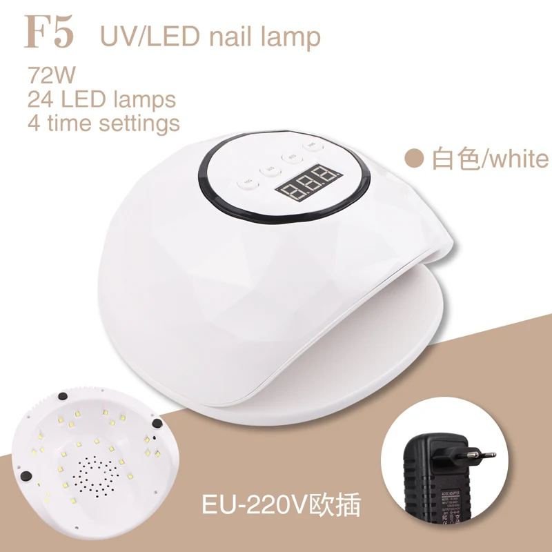 Automatic induction switch 72w/86w UV LED light nail polish dryer gel lamp machine electric rechargeable nail polish dryer