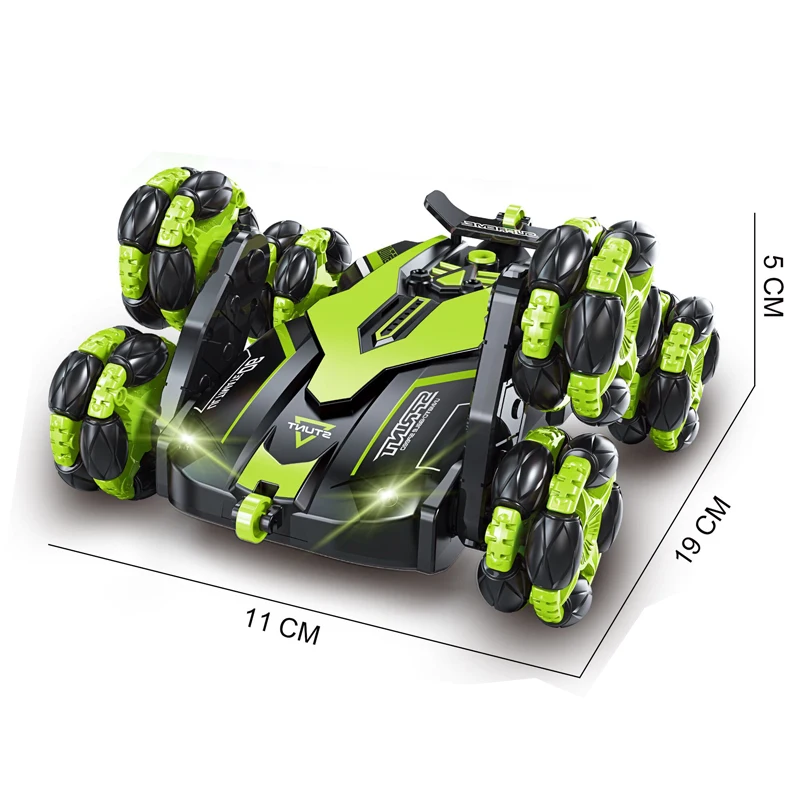Custom Popular Gift Design 360 Rotating Highspeed 4Wd Rolling Remote Control Cars Six Wheel Rc Stunt Car Toy