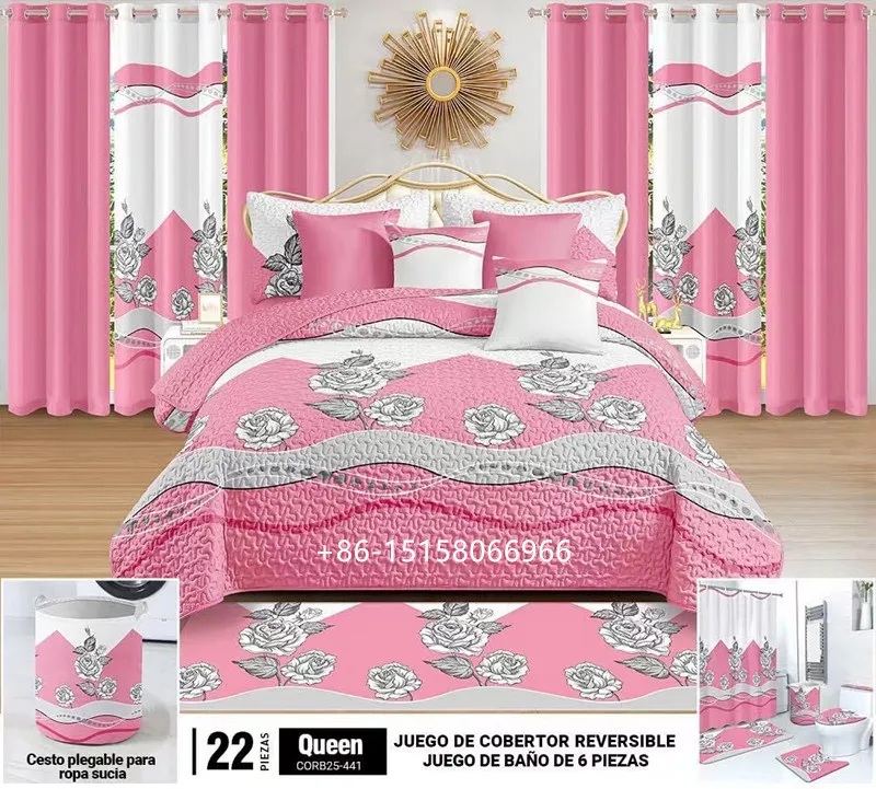 King Size Comforter Set Luxury Bed Bedding 20 Pieces Bedding Set With