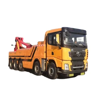 Shac man 50 Ton Wrecker Truck for Excavator Diesel How0 Transmission Chassis Origin Type Cab Driving Euro Place Fuel Single SHN