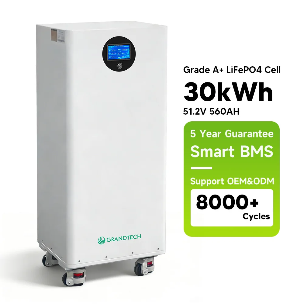 51.2V 100Ah 300Ah 400Ah 560ah Touch Screen Wifi Control Home Solar Lithium LiFePO4 Energy Storage Battery Powerwall 16kwh 28kwh