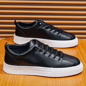 Men's Spring New Casual White Shoes Trendy, Versatile, Wear Resistant One Step Exercise Board Shoes Trendy Shoes