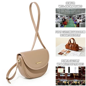 Manufacturer Wholesale Women's Retro Leather Shoulder Bag OEM/ODM Custom logo High-quality Crossbody Bag Armpit Saddle Bag