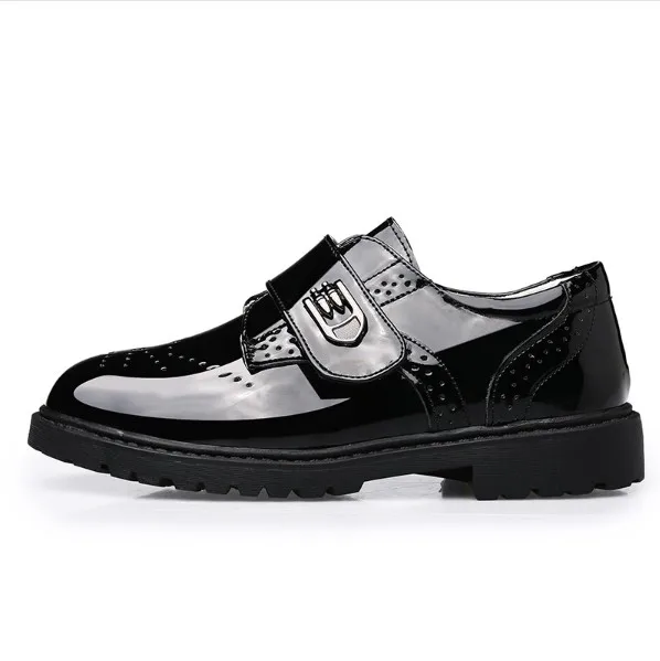 2021, модная черная новая модель, детская кожаная обувь, официальные туфли для мальчиков, Классическая обувь